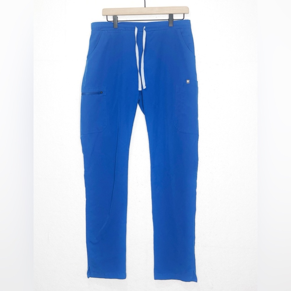 Figs High Waisted Yola Skinny Scrub Pants Medium Tall Style TW2000T Royal Blue